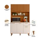 Ver imagem 3 de Kit Cozinha New Livia 6 Portas 1 Gaveta MDF-MDP 110cm Pallazio