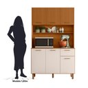 Ver imagem 2 de Kit Cozinha New Livia 6 Portas 1 Gaveta MDF-MDP 110cm Pallazio