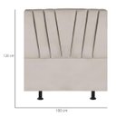 Ver imagem 3 de Cabeceira Estofada Cama Box Solteiro 100 Cm Ariel Suede:bege