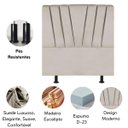 Ver imagem 4 de Cabeceira Estofada Cama Box Solteiro 100 Cm Ariel Suede:bege