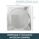 Ver imagem 3 de Tampão de Caixa Sifonada Inox 15x15 Tampa Ralo Grelha 15cm