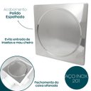 Ver imagem 4 de Tampão de Caixa Sifonada Inox 15x15 Tampa Ralo Grelha 15cm