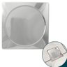 Tampão de Caixa Sifonada Inox 15x15 Tampa Ralo Grelha 15cm - 1