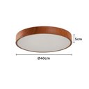 Ver imagem 4 de Plafon Moderno Sobrepor Oris 40cm Led 3000k Imbuia Nordecor