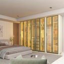 Ver mais imagens de Guarda-Roupa Modulado Reflecta Innova 8 Portas 341,4cm x 240cm Mod 014 100% MDF Bege/Off White