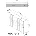 Ver imagem 6 de Guarda-Roupa Modulado Reflecta Innova 8 Portas 341,4cm x 240cm Mod 014 100% MDF Bege/Off White