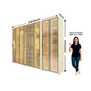Ver imagem 4 de Guarda-Roupa Modulado Reflecta Innova 8 Portas 341,4cm x 240cm Mod 014 100% MDF Bege/Off White