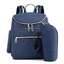 Ver imagem 1 de Mochila Maternidade Com Usb Porta Mamadeira E Trocador Azul