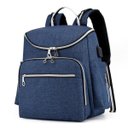 Ver imagem 3 de Mochila Maternidade Com Usb Porta Mamadeira E Trocador Azul