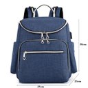 Ver imagem 2 de Mochila Maternidade Com Usb Porta Mamadeira E Trocador Azul