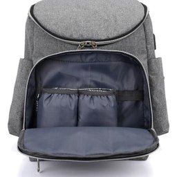 Mochila Maternidade Com Usb Porta Mamadeira E Trocador Azul - 5