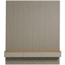 Ver imagem 7 de Painel Ripado para TV 85 pol com Bancada Suspensa Orgânica 258cm Slats L05 Tauari Gris Fosco -