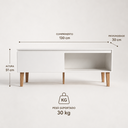Ver imagem 2 de Rack Berlin 130cm para TV 55" Byhouse