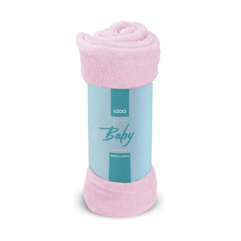 Manta Soft de Microfibra para Bebês 90x110cm - Rosa