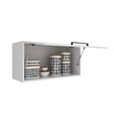 Ver imagem 6 de Armário Aéreo 1 Porta Americana Almofada Basculante 80cm TM1316 MDF Grazi Branco