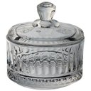 Ver imagem 1 de Potiche Decorativo de Cristal Transparente 7x6x6cm Tampa Enfeite Sala Mesa