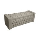 Ver imagem 3 de Jogo Cabeceira e Recamier Baú para Cama Box Casal Queen 1.58 - Suede - Sv Decor:bege