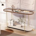 Ver imagem 1 de Aparador Alamanda com Espelho Castanho/off White/dourado - Jb Bechara