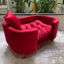 Ver imagem 3 de Sofá Caminha Grande Porte Pet Luxo em Sued Premium:vermelho