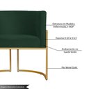 Ver imagem 3 de Poltrona Decorativa Sala de Estar Luana Base Gold Suede