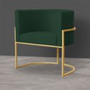 Ver imagem 5 de Poltrona Decorativa Sala de Estar Luana Base Gold Suede