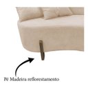 Ver imagem 2 de Sofá Orgânico Curvo Feijão 130 Pés de Madeira Veludo Bege
