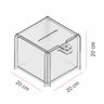 Urna Acrílico Sorteio Caixa Sugestões Cubo Cofre 20 X 20 Cm - 1