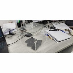 Urna Acrílico Sorteio Caixa Sugestões Cubo Cofre 20 X 20 Cm - 3
