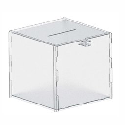 Urna Acrílico Sorteio Caixa Sugestões Cubo Cofre 20 X 20 Cm - 4