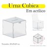 Urna Acrílico Sorteio Caixa Sugestões Cubo Cofre 20 X 20 Cm - 2