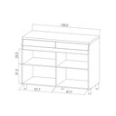 Ver imagem 4 de Balcão Modular Simone Mendes 120cm 2 Portas 2 Gavetas Nesher