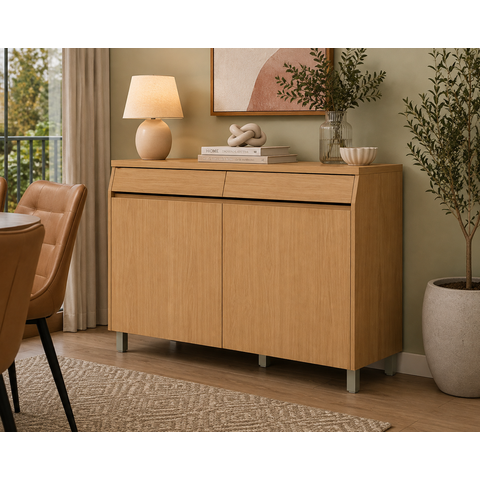 Balcão Modular Simone Mendes 120cm 2 Portas 2 Gavetas Nesher