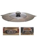 Ver imagem 1 de Tampa Frigideira Panela Regulavel Universal Retratil Inox Aumenta Diminui Cozinha Culinaria Casa