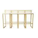 Ver imagem 2 de Kit 4 Banqueta Alta Industrial Moderna Dourada P/ Balcão, Bistro, Cozinha Assento Branco