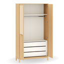 Ver imagem 4 de Guarda Roupa Infantil 2 Portas MDF Carvalho Malva Linha Indy