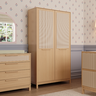 Guarda Roupa Infantil 2 Portas Mdf Carvalho Malva Linha Indy - 2