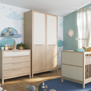 Ver imagem 6 de Guarda Roupa Infantil 2 Portas MDF Carvalho Malva Linha Indy