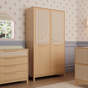 Ver imagem 3 de Guarda Roupa Infantil 2 Portas MDF Carvalho Malva Linha Indy