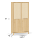Ver imagem 5 de Guarda Roupa Infantil 2 Portas MDF Carvalho Malva Linha Indy