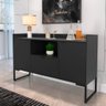 Buffet Balcão Aparador Cantinho do Café Corporativo Escritório 135cm Riviera Preto DubHome - 1