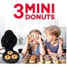 Máquina Donuts Mini Faz 3 Rosquinhas Confeitaria Waffle 220v - 4