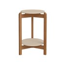 Ver imagem 4 de Mesa Lateral 3 Pés Bornemouth Off White/cedro