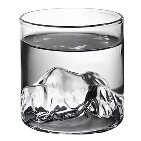 Kit 02 Copo Japones de Vidro Cristal Estilizado 300ml Everest