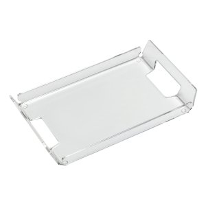 Bandeja Acrílica Transparente Hara Alça Lateral 42x20 Cm