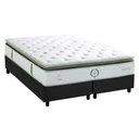 Ver imagem 1 de Cama Box Queen: Colchão Molas Ensacadas Herval Imperatore Gold C1655 + Base Crc Suede Gray (
