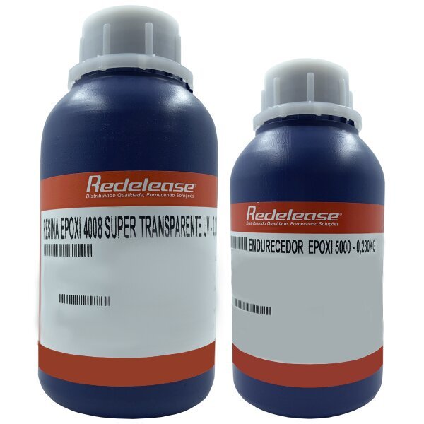 Resina Epoxi 4008 Baixa Viscosidade ULTRA TRANSPARENTE e Proteção UV Com Endurecedor (715 g) - 1