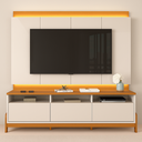 Ver imagem 1 de Rack Bancada com Painel para Tv de até 75" com Led Joana Jequitiba/off White