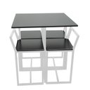 Ver imagem 1 de Mesa Prime 4 Cadeiras Quadrada BF Decor Prime Compacta Branco/Preto