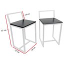 Ver imagem 6 de Mesa Prime 4 Cadeiras Quadrada BF Decor Prime Compacta Branco/Preto