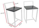 Ver imagem 6 de Mesa Prime 4 Cadeiras Quadrada BF Decor Prime Compacta Branco/Preto
